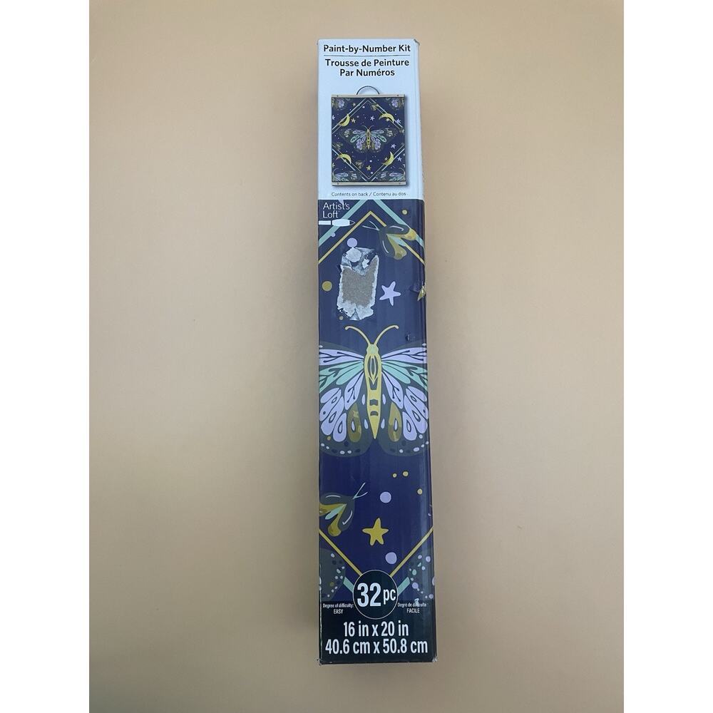 Artists Loft Paint by Number Kit Butterfly moons Easy 32 Pc New In Box